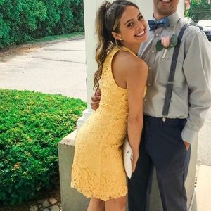 Yellow lace dress. Size small. From lulus